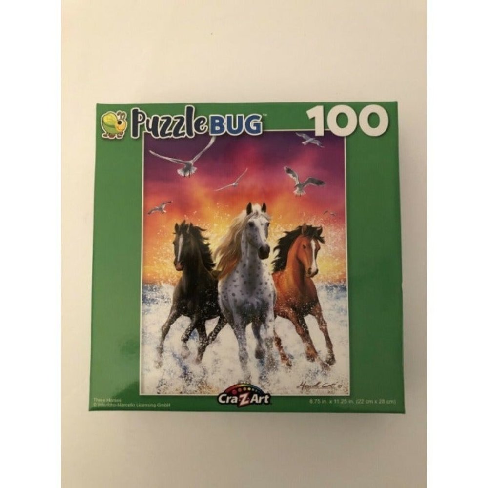Cra-Z-Art “PuzzleBug” Three Horses 100 pcs